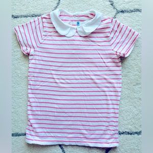 Jacadi girl’s T-shirt with flower petal shape collar